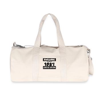 1987 - Jahrgang 1987 - Fantastisch seit 1987 - Recycelte Canvas-Sporttasche von Stanley/Stella - Naturweiß - Vorne