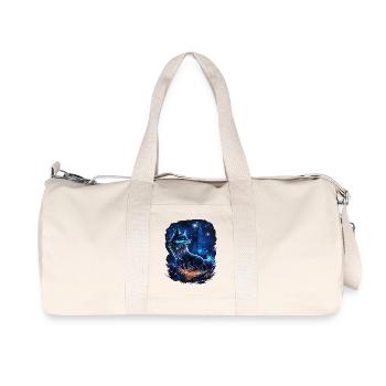 Spiritual Fox Magical Forest Landscape - Recycled Canvas Sports Bag by Stanley/Stella - natural - Front