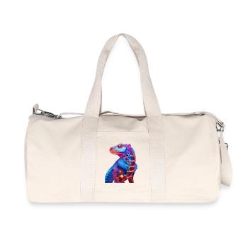 Neon Illuminated Dragon - Recycled Canvas Sports Bag by Stanley/Stella - natural - Front