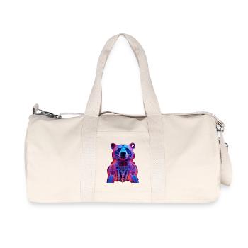 Conception de scarabée cerf-volant néon - Sac de sport en toile recyclée Stanley/Stella - blanc naturel - Devant