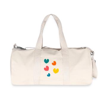 CHRISTMAS. YEAR. ANNIVERSARY. RETIREMENT. DAD. MAMAM. - Recycled Canvas Sports Bag by Stanley/Stella - natural - Front