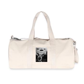 German Shepherd Aliens Invasion Uap Weirdcore - Recycled Canvas Sports Bag by Stanley/Stella - natural - Front