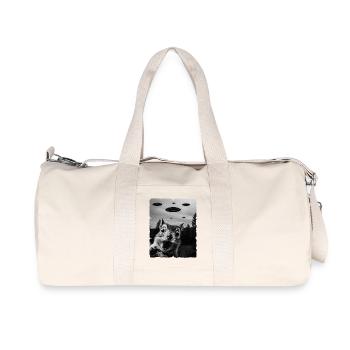 Squirrel Alien Invasion Uap Weirdcore - Recycled Canvas Sports Bag by Stanley/Stella - natural - Front