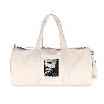 Raccoon Alien Invasion Uap Weirdcore - Recycled Canvas Sports Bag by Stanley/Stella - natural - Front