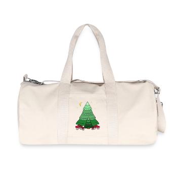 Nuit, Ciel étoilé, Forêt, Conifère, Sapin, Nature - Sac de sport en toile recyclée Stanley/Stella - blanc naturel - Devant
