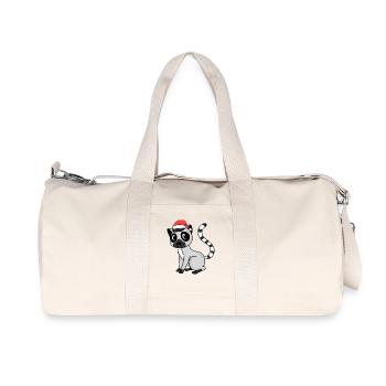 Lemur Weihnachten - Recycelte Canvas-Sporttasche von Stanley/Stella - Naturweiß - Vorne