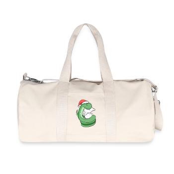 Serpent Mignon Fatigué Noël - Sac de sport en toile recyclée Stanley/Stella - blanc naturel - Devant