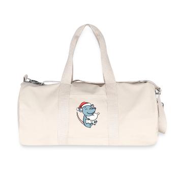 Souris Mignon Fatigué Noël - Sac de sport en toile recyclée Stanley/Stella - blanc naturel - Devant
