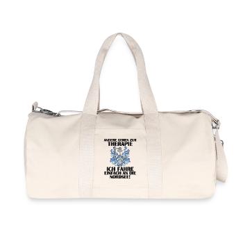 Nordsee Spruch - Recycelte Canvas-Sporttasche von Stanley/Stella - Naturweiß - Vorne