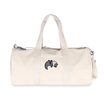 tapire tapire animal motif - Recycled Canvas Sports Bag by Stanley/Stella - natural - Front