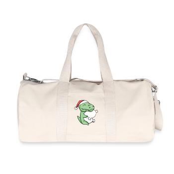 Crocodile Mignon Fatigué Dormir À Noël - Sac de sport en toile recyclée Stanley/Stella - blanc naturel - Devant