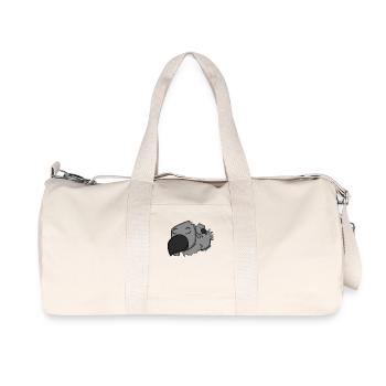 Crow Family - Crow with Baby - Recycled Canvas Sports Bag by Stanley/Stella - natural - Front