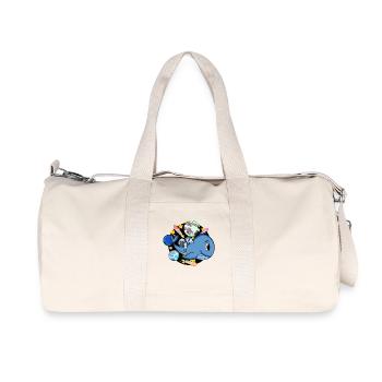 Whale and astronaut in space - Recycled Canvas Sports Bag by Stanley/Stella - natural - Front
