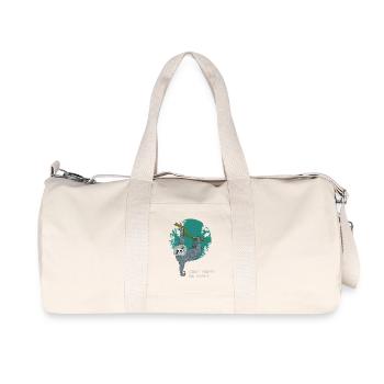 sloth don't hurry be happy slow chill sleeping - Recycled Canvas Sports Bag by Stanley/Stella - natural - Front