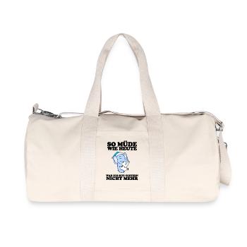 Ausschlafen Müde Spruch lustig Schlafen - Elefant - Recycelte Canvas-Sporttasche von Stanley/Stella - Naturweiß - Vorne