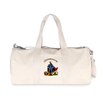 Hühnerbaron Hühnerheld Hühner Fan - Recycelte Canvas-Sporttasche von Stanley/Stella - Naturweiß - Vorne