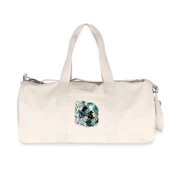 Löwen Himmelsschrei - Epische Nordische Schlacht - Recycelte Canvas-Sporttasche von Stanley/Stella - Naturweiß - Vorne