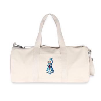 Ded Moroz Snegurotschka russischer Weihnachtsmann - Recycelte Canvas-Sporttasche von Stanley/Stella - Naturweiß - Vorne