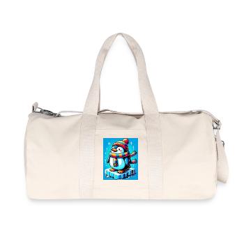 Penguin - Recycled Canvas Sports Bag by Stanley/Stella - natural - Front