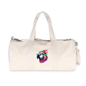 Perroquet cacatoès avec crête - Sac de sport en toile recyclée Stanley/Stella - blanc naturel - Devant