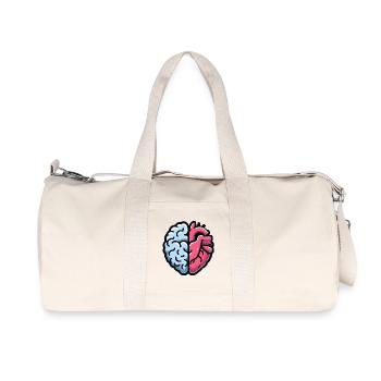 Moitié cœur, moitié cerveau : Neuroradiologie de la pleine conscience - Sac de sport en toile recyclée Stanley/Stella - blanc naturel - Devant