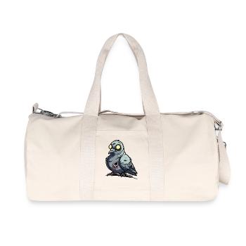 Blinde gruselige Zombie Taube - Recycelte Canvas-Sporttasche von Stanley/Stella - Naturweiß - Vorne
