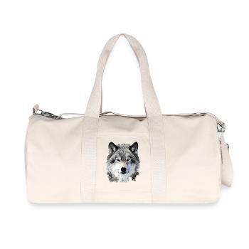 Der Wolf - Recycelte Canvas-Sporttasche von Stanley/Stella - Naturweiß - Vorne