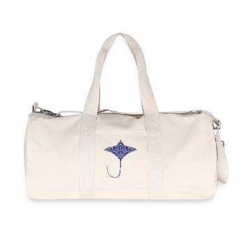 Ray – Flotteur élégant des mers - Sac de sport en toile recyclée Stanley/Stella - blanc naturel - Devant