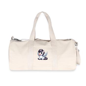 Cute Horse as Angel Cartoon - Recycled Canvas Sports Bag by Stanley/Stella - natural - Front