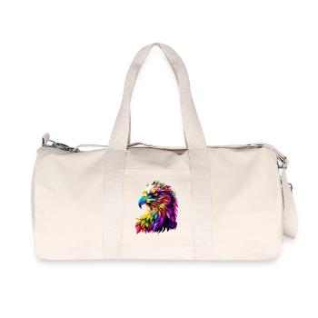 Aigle Pop Art Couleurs vives Aigle royal Pygargue à queue blanche - Sac de sport en toile recyclée Stanley/Stella - blanc naturel - Devant