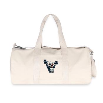 Cow Ox Bull Dumbbell Workout - Recycled Canvas Sports Bag by Stanley/Stella - natural - Front