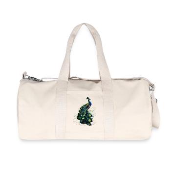 Peacock Blue Peacock Peacock Wheel Peacock Wheel Peacock Wheel - Recycled Canvas Sports Bag by Stanley/Stella - natural - Front