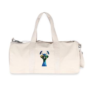 Peacock Blue Peacock Peacock Wheel Peacock Wheel Peacock Wheel - Recycled Canvas Sports Bag by Stanley/Stella - natural - Front