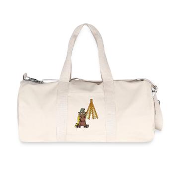 Hippie Tipi Poney Cheval Chevaux Hippies Enfants Enfant - Sac de sport en toile recyclée Stanley/Stella - blanc naturel - Devant
