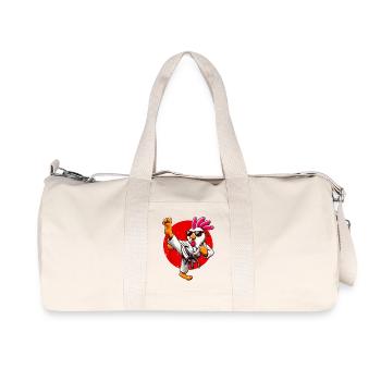 Poulet martial avec lunettes de soleil - Sac de sport en toile recyclée Stanley/Stella - blanc naturel - Devant