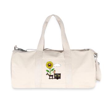 Sunflower Peanut Horse Travel Camping Peanuts - Recycled Canvas Sports Bag by Stanley/Stella - natural - Front
