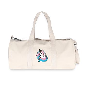 Licorne pastel - Sac de sport en toile recyclée Stanley/Stella - blanc naturel - Devant