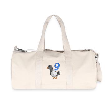 9th Birthday Motif Dove - Nine Years Old - Recycled Canvas Sports Bag by Stanley/Stella - natural - Front