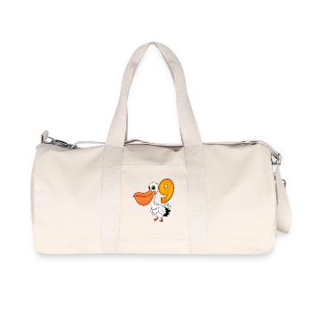 9th Birthday Motif Pelican - Nine Years Old - Recycled Canvas Sports Bag by Stanley/Stella - natural - Front