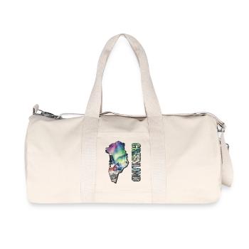 Carte à l’aquarelle Groenland - Sac de sport en toile recyclée Stanley/Stella - blanc naturel - Devant