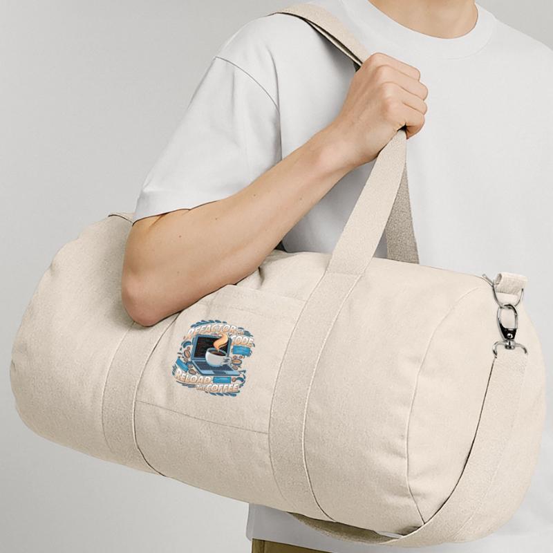 Programmers generate code from coffee Recycled Canvas Sports Bag by Stanley/Stella