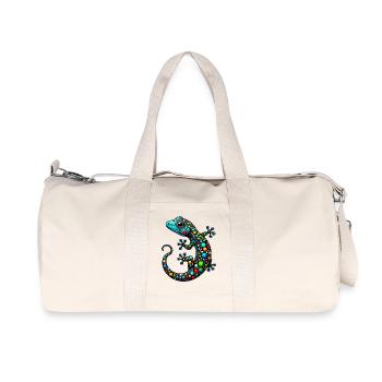 Gecko - Sac de sport en toile recyclée Stanley/Stella - blanc naturel - Devant