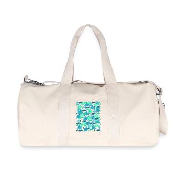 Ocean Camouflage – marine life in camouflage style - Recycled Canvas Sports Bag by Stanley/Stella - natural - Front