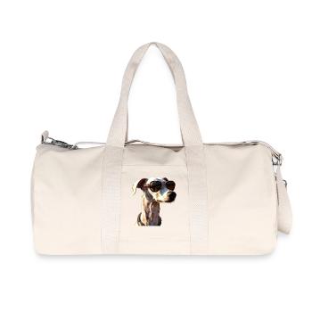 Greyhound Dog Lover Chien de chasse Amour Greyhound - Sac de sport en toile recyclée Stanley/Stella - blanc naturel - Devant