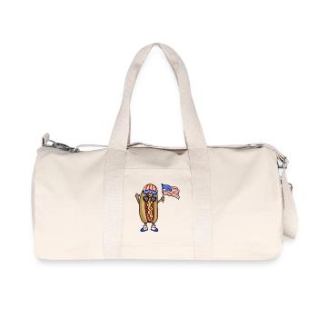 Hotdog 4. Juli USA Flagge - Recycelte Canvas-Sporttasche von Stanley/Stella - Naturweiß - Vorne