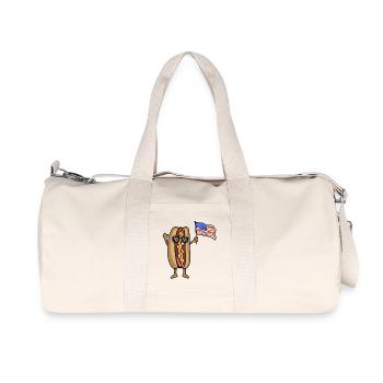 Hotdog 4. Juli USA Flagge - Recycelte Canvas-Sporttasche von Stanley/Stella - Naturweiß - Vorne
