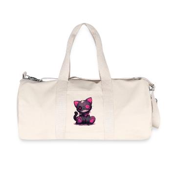 Poupée chat gothique Chat Grunge cadeau poupée gothique - Sac de sport en toile recyclée Stanley/Stella - blanc naturel - Devant
