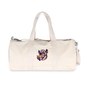 mignonne hyène se balançant terrain de jeu dessin animé - Sac de sport en toile recyclée Stanley/Stella - blanc naturel - Devant