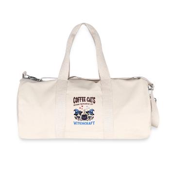 Coffee Cats Brew Potion Kawaii Halloween - Recycled Canvas Sports Bag by Stanley/Stella - natural - Front