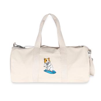 Été de surf sur planche de surf pour hamsters - Sac de sport en toile recyclée Stanley/Stella - blanc naturel - Devant
